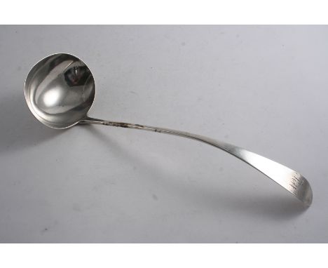 A SCOTTISH PROVINCIAL SOUP LADLE Old English pattern, initialled "JEW", by James Erskine of Aberdeen (hand & dagger, E, three