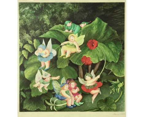 Beryl Cook (1926-2008) signed lithograph - Fairy Dell, 41cm x 40cm, in glazed frame
