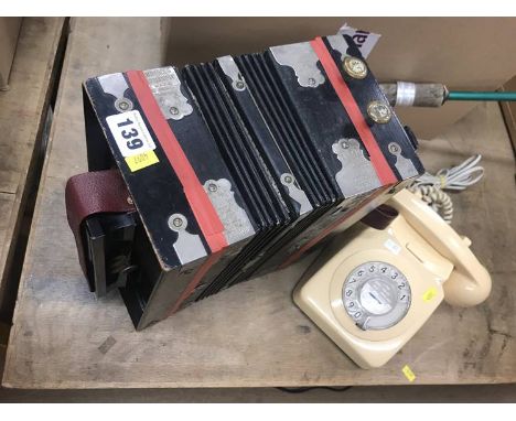 A phone and accordion 