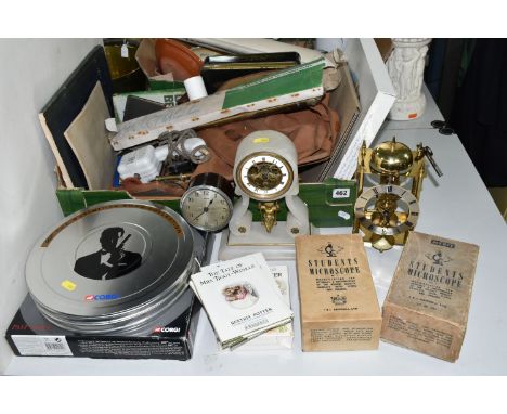 ONE BOX AND LOOSE MISCELLANOEUS ITEMS to include a limited edition Corgi James Bond Special Edition tin comprising our die-ca
