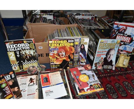 FOUR BOXES OF MAGAZINES, subjects include, how to draw Marvel, Fantasy creatures, Lord of the Rings, Record Collector approxi