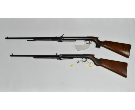 TWO VINTAGE .177 UNDER LEVER AIR RIFLES, one a Lincoln Jeffries, serial no.5101, stamped manufacturer's details to stock, ove