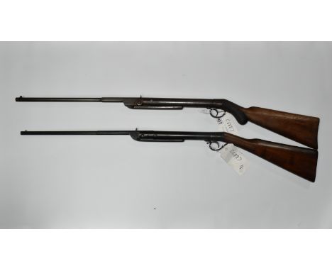 A VINTAGE E.ANSON &amp; CO .177 BREAK BARREL AIR RIFLE, no visible serial number, overall length 108.5cm, together with anoth