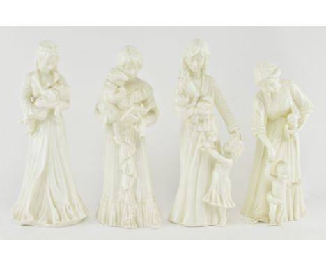 Compton &amp; Woodhouse Ltd. for Royal Worcester - a collection of four fine bone lady figurines in white. The lot comprising
