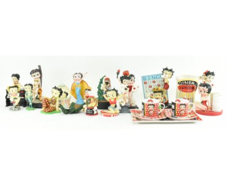 Betty Boop - a collection of vintage miniature resin figurines &amp; tableware. The lot comprising two espresso coffee cups &