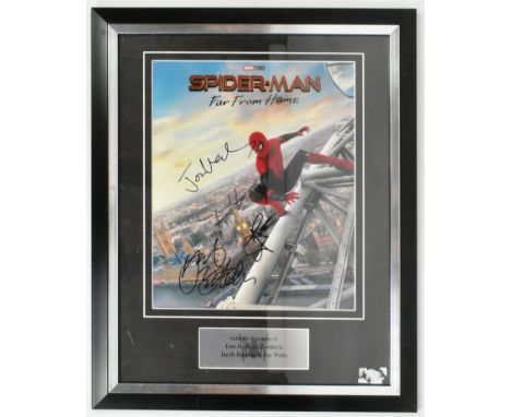 Marvel - Spider-Man Far From Home (2019) - cast autographed poster photograph. Signed by: Tom Holland, Zendaya, Jacob Batalon