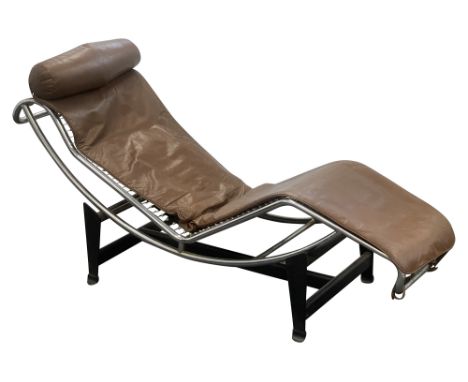 Modern Design. After Le Corbusier: An LC4 Chaise Longue. 1970s iconic design attributed to Le Corbusier, Pierre Jeanneret, an