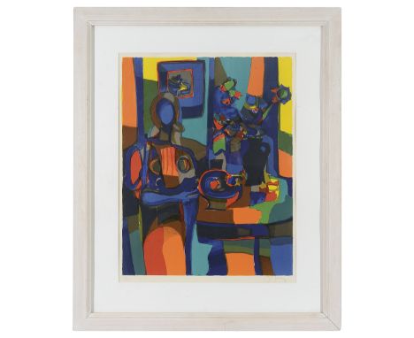 Marcel Mouly (French, 1918-2008) 'Mon Amant'lithograph on paper, signed bottom right, print edition 179/225, framed, glazed a