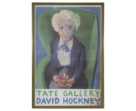 David Hockney (British, b.1937) 'My Mother (Bridlington)' 1988 Tate Gallery Exhibition Posteroffset lithograph poster on T.H 