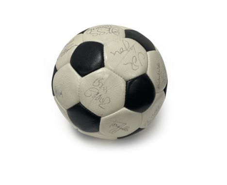 A signed Cromol testimonial match football 'All Star goalkeeper XI v All Star TV &amp; Radio', 14/3/77, played preceding full