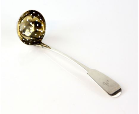 Scottish silver sifter ladle by David Crichton Rait, Glasgow 1838.    