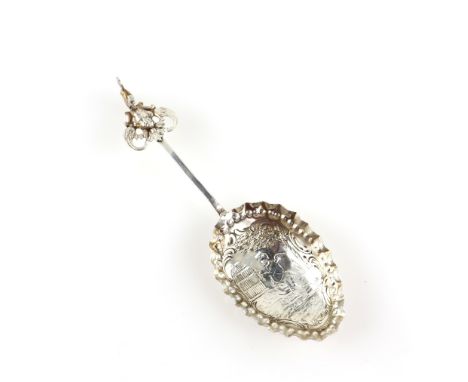 Cockerel finial continental 800 grade silver caddy spoon by Simon Rosenthal .    