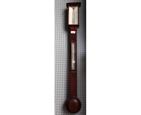 19th century rosewood stick barometer.    