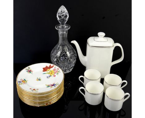 Collection of mixed ceramics to include a Royal Doulton Platinum concord part service, including tureen and cover, Port Merio