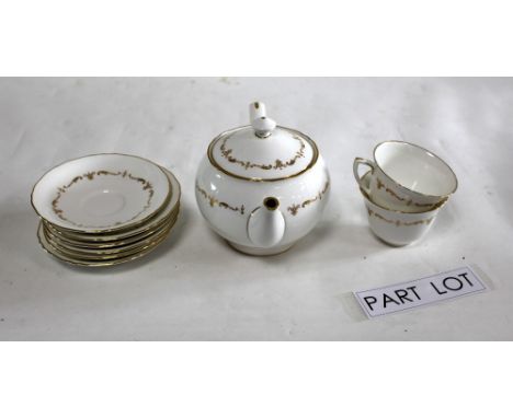 Royal Worcester Gold Chantilly teaset for 12 place settings.    