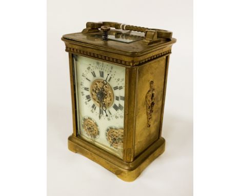 RARE FRENCH CALENDER CARRIAGE CLOCK - 11CMS (H) APPROX