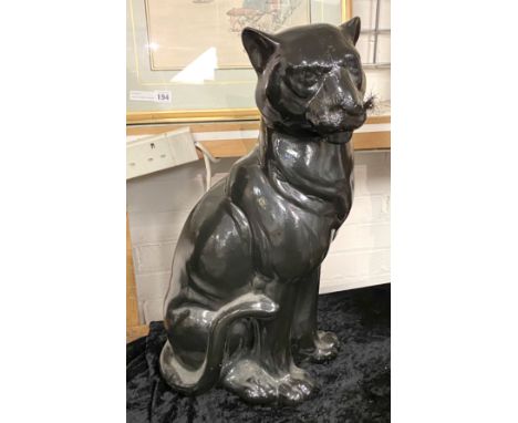 LARGE CERAMIC BLACK PANTHER 60CMS (H) APPROX A/F 