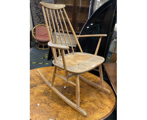 LIGHT ERCOL ROCKING CHAIR