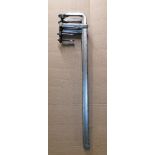 (2) Quick Adjust Welding Clamps, 4 1/2" Throat, 24" Long