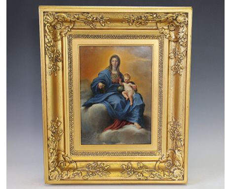 After Bartolome Estebn MurilloOil on boardVirgin and Child26cm x 19cm In later gilt frameBearing old note verso 'This little 