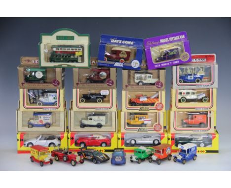 A collection of assorted die cast vehicles, each boxed, to include; Corgi, Models of Days Gone by Lledo, Souvenir Series, Cla