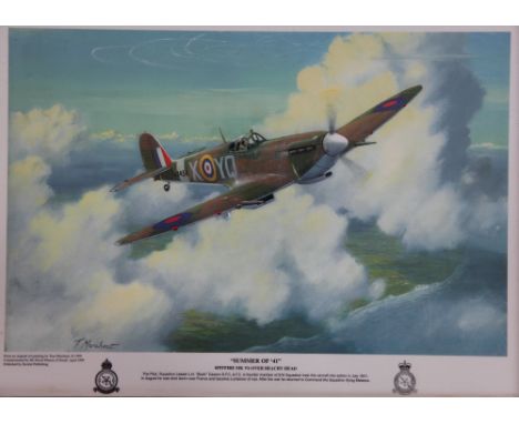 A collection of Spitfire and aircraft related memorabilia, to include aircraft models; Spitfire, Messerschmitt, RFC cloth bad