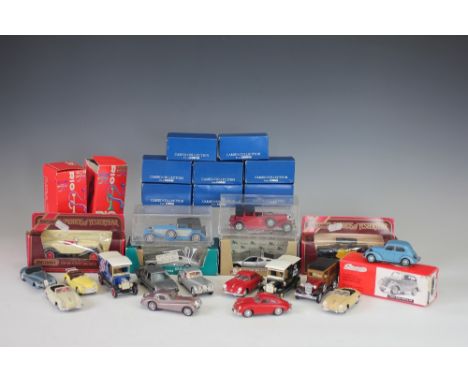 A collection of assorted model cars, to include; Corgi Cameo Collection, Matchbox models of Yesteryear, Solido, some within w