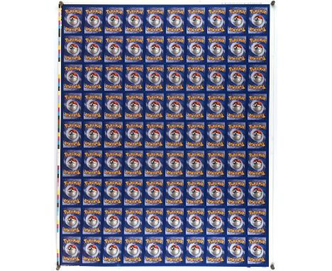 Pokemon TCG. Pokemon card backs Print Test Setup Sheet. This is an extremely rare uncut Pokemon Sheet. It is a print test set