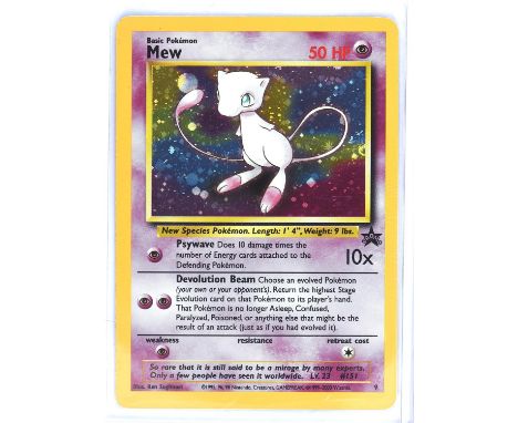 Pokemon TCG. Wizards of the Coast Black Star Mew Promo Holo 9. This item is from the collection of the former Managing Direct