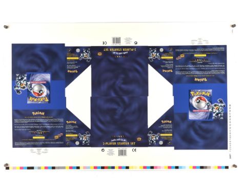 Pokemon TCG. 2 Player Starter Set Print Test Setup Sheet. This is an extremely rare uncut Pokemon Sheet. It is a print test s