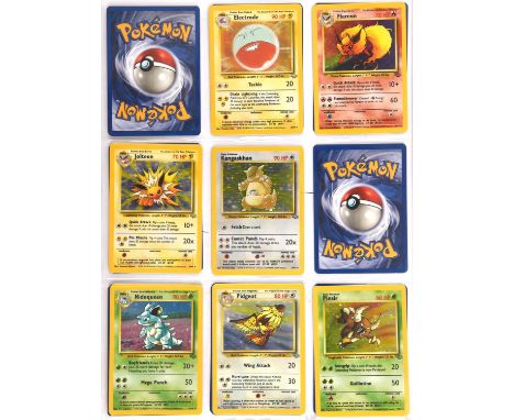 Pokemon TCG. Jungle Unlimited part complete set only missing four cards. The missing card numbers are 1, 6, 14 and 20. Includ