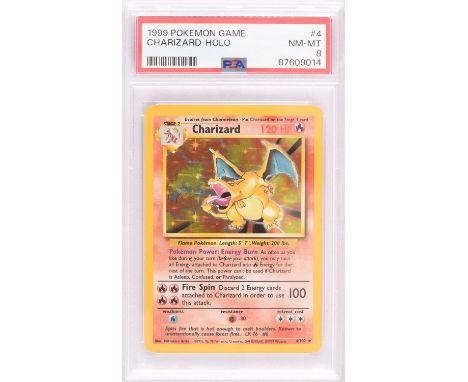Pokemon TCG. Pokemon TCG. Charizard Base Set Holographic Pokémon Card. Number 4/102 graded PSA 8. This item is from the colle