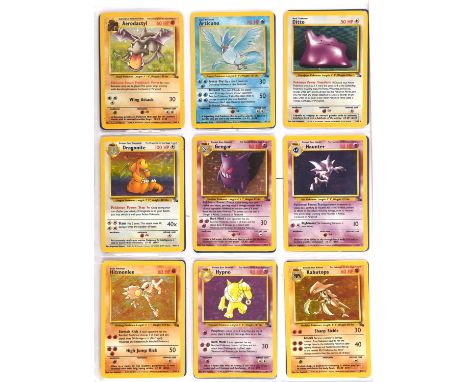 Pokemon TCG. Team Rocket near complete set including 60 out of 83 cards with four holographic cards. The Gyarados holo is the