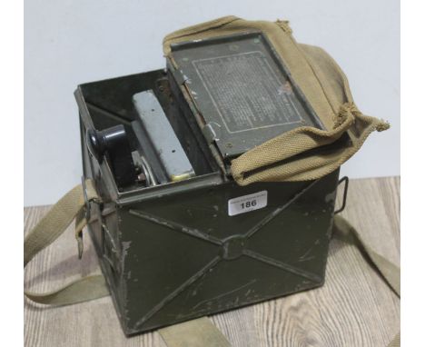 An ex army flashing light morse sender with 2 keys.  