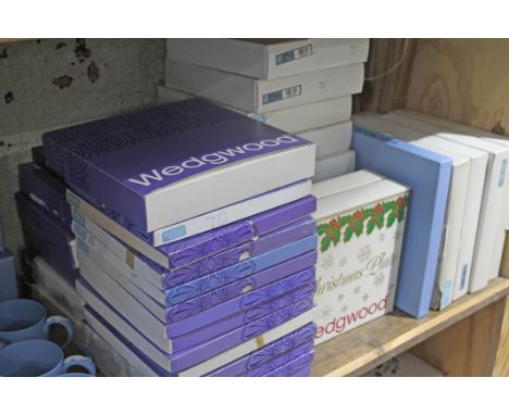 A group of approx. 36 Wedgwood (mainly blue) Jasperware boxed collectors plates including Christmas editions etc.  