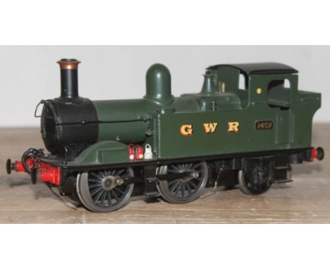 A kit built 0 gauge electric 0-4-2 locomotive engine Great Western Railways 1420.  