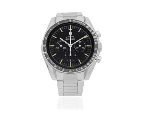 Omega. A stainless steel manual wind chronograph bracelet watchModel: Speedmaster ProfessionalReference: 105.012-66 Date: Cir