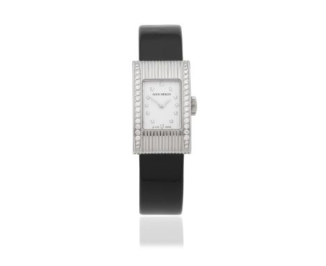 Boucheron. A lady's stainless steel diamond set quartz wristwatchDate: Circa 2000Movement: 6-jewel ETA Cal.976.001 quartzDial