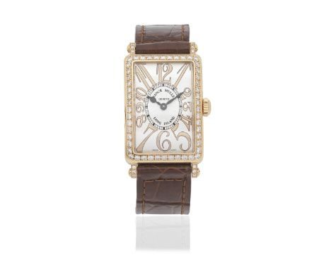 Franck Muller. A lady's 18K rose gold diamond set quartz wristwatchModel: Long IslandReference: 902 QZ REL D 1R, No.22Date: C