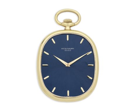 Patek Philippe. An 18K gold manual wind open face pocket watch with sigma dialModel: EllipseReference: 874Date: Circa 1980Mov