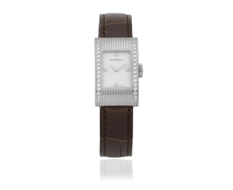 Boucheron. A lady's stainless steel diamond set quartz wristwatchDate: Circa 2010Movement: 6-jewel ETA Cal.976.001 quartzDial