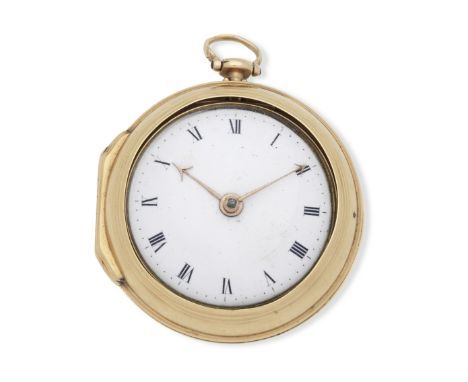 Joseph Martineau, London. An 18K gold key wind pair case pocket watchDate: 18th Century, London Hallmark rubbedMovement: Gilt