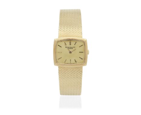 Patek Philippe. A lady's 18K gold manual wind bracelet watchReference: 3352/1Date: Circa 1970Movement: 20-jewel manual wind, 