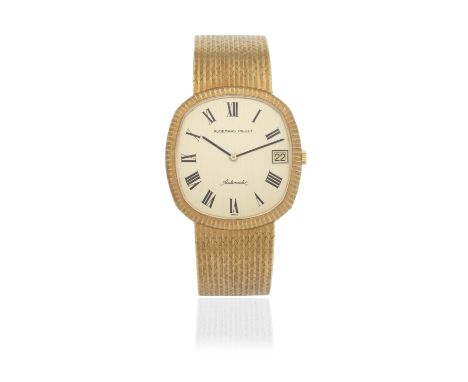 Audemars Piguet. An 18K gold automatic calendar bracelet watchReference: BA 5423/430Date: Purchased 24th December 1979Movemen