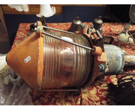 An early 20thC navigation lamp from Medway bridge