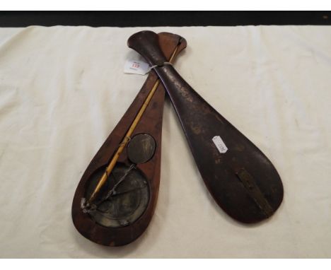 A set of Chinese weighing scales in fitted sliding case