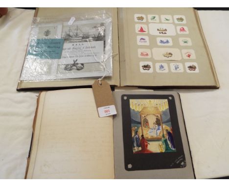 An album of crests, an 1876 ticket to the ball to celebrate the successful Indian tour and safe return to England on the Prin