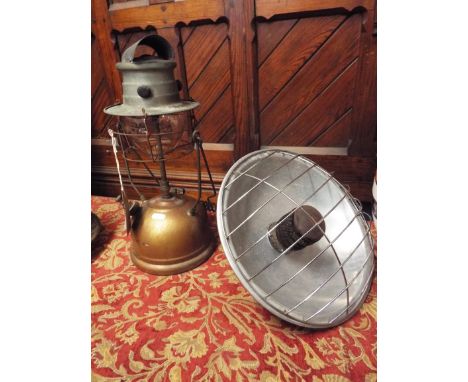 A vintage Tilley lamp, model P.L. 53 with Valour radar heater
