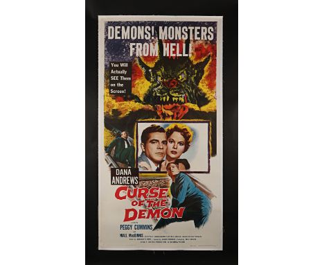 CURSE OF THE DEMON (1957) - US Three Sheet, Linen-Backed, 1957Bidding for this lot will end on Thursday 30th May. The auction