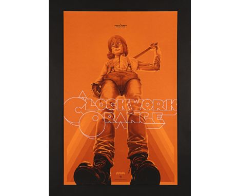 A CLOCKWORK ORANGE (1971) - Hand-Numbered Limited Edition Variant Print by Oliver Barrett, 2019Bidding for this lot will end 